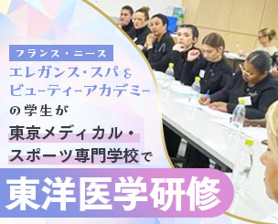 日仏学生が「だるま落とし」でコミュニケーション　ニースの「エレガンス・スパ＆ビューティアカデミー」の学生が東京メディカル・スポーツ専門学校で東洋医学研修